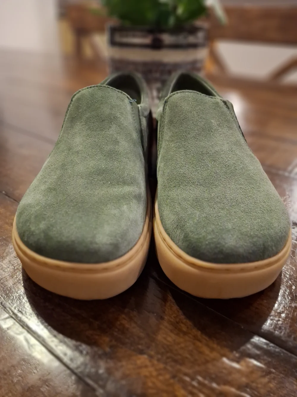 Birkenstock Oswego Suede Leather Slip On Shoes- Thyme Color EU39